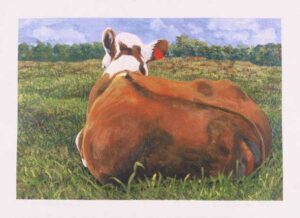 Otsego County Cow 1: Painting