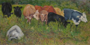 Ariadne and Nine Cows: Painting
